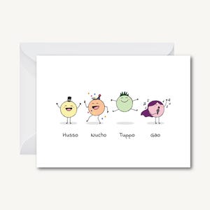 Husso, Nucho, Tuppo, Gao / Laugh, Dance, Jump, Sing - Greeting Card (Desi, Indian, Pakistani, Punjabi, South Asian)