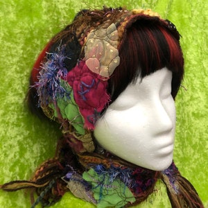 WEARABLE ART COLORFUL Handmade Brown Fun Unisex Flirty