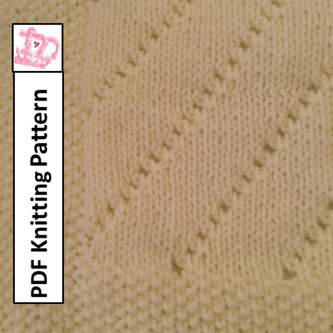 Easy Eyelet Baby Blanket Knitting Pattern (PDF) - Etsy