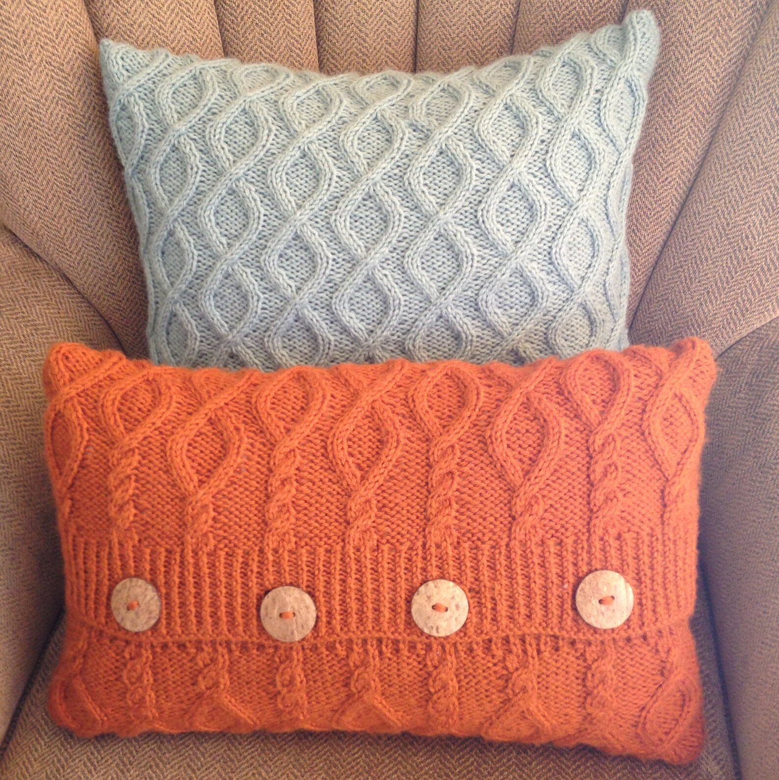 Twists and Turns Cable Knit Pillow Cover Pattern PDF Etsy