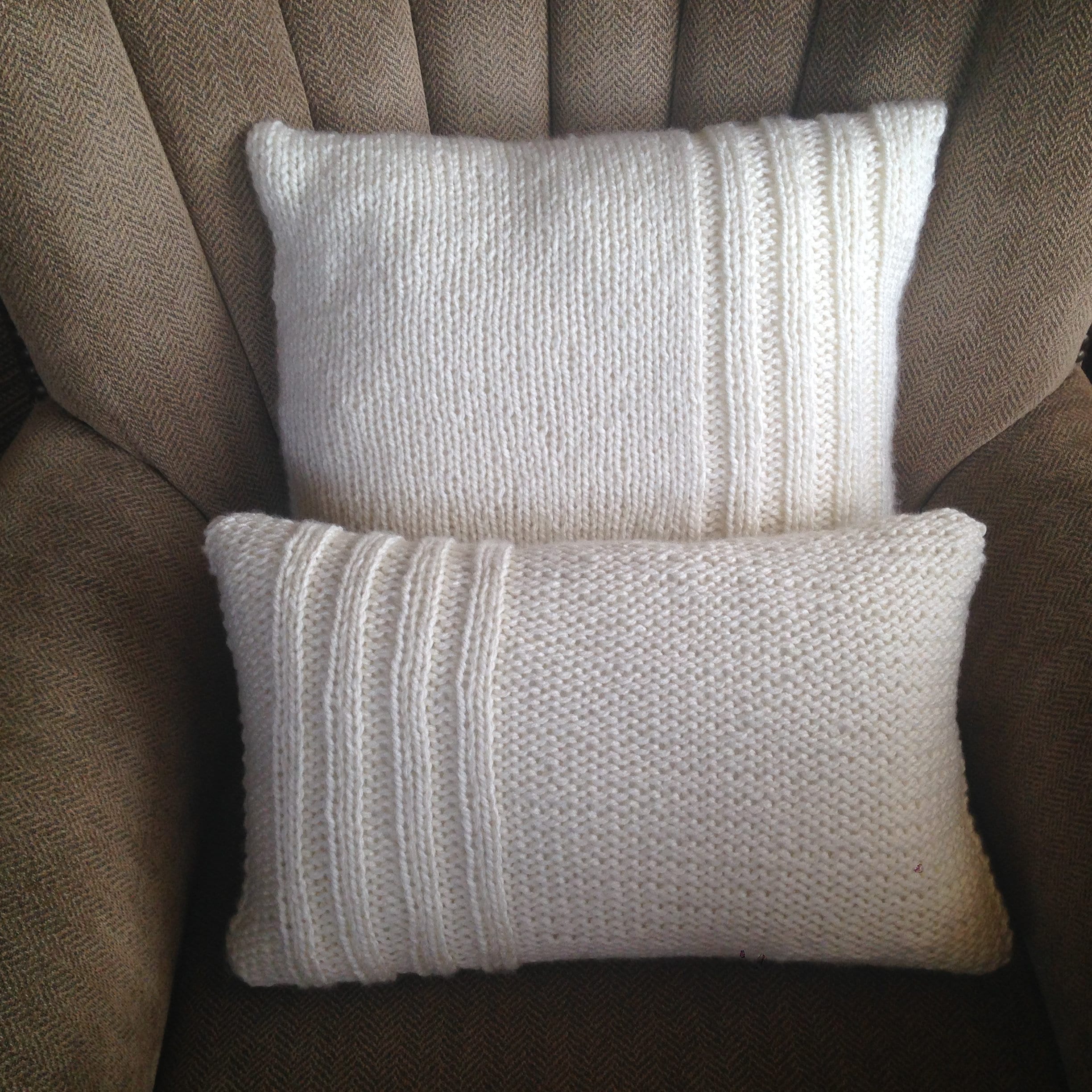 PDF KNITTING PATTERN Chunky Knit Pillow Cover Pattern Rib Etsy