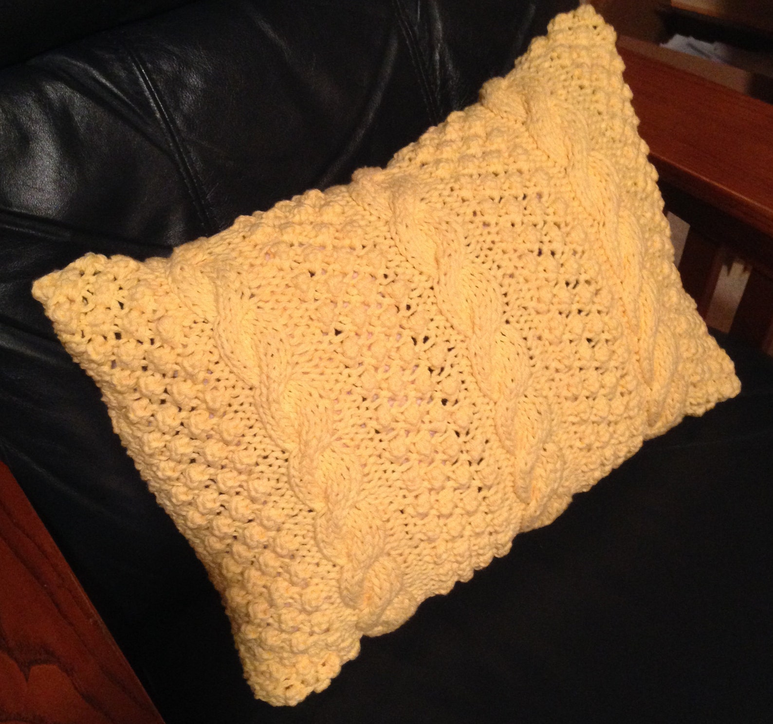 Knit Pattern Pdf Cable Knit Pillow Cover Pattern Blackberry Etsy