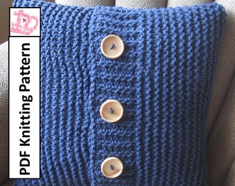 Knit Pillow Cover Pattern, Super Simple Beginner Project (PDF Pattern)