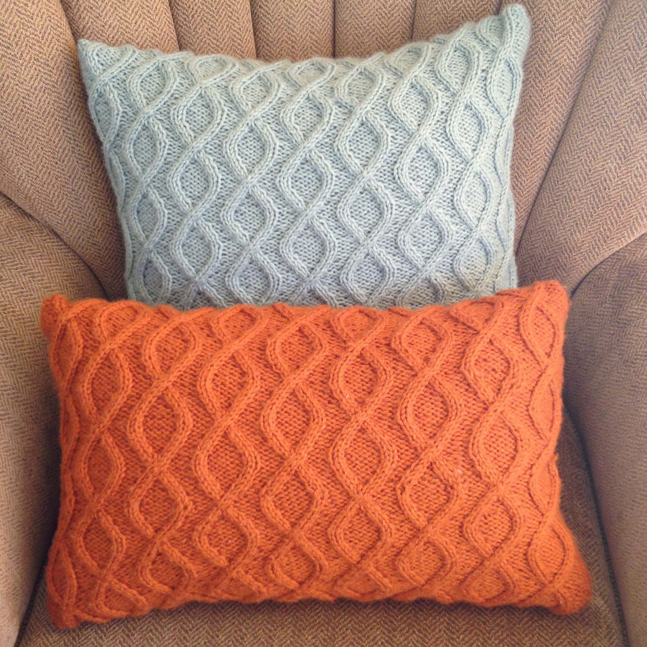 Twists and Turns Cable Knit Pillow Cover Pattern PDF Etsy UK
