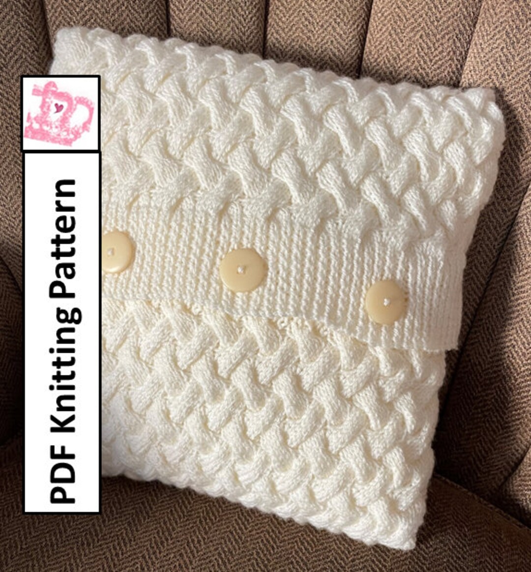 Net Pillow Pattern Cozy Cable Pillow Knitting Pattern 16x16