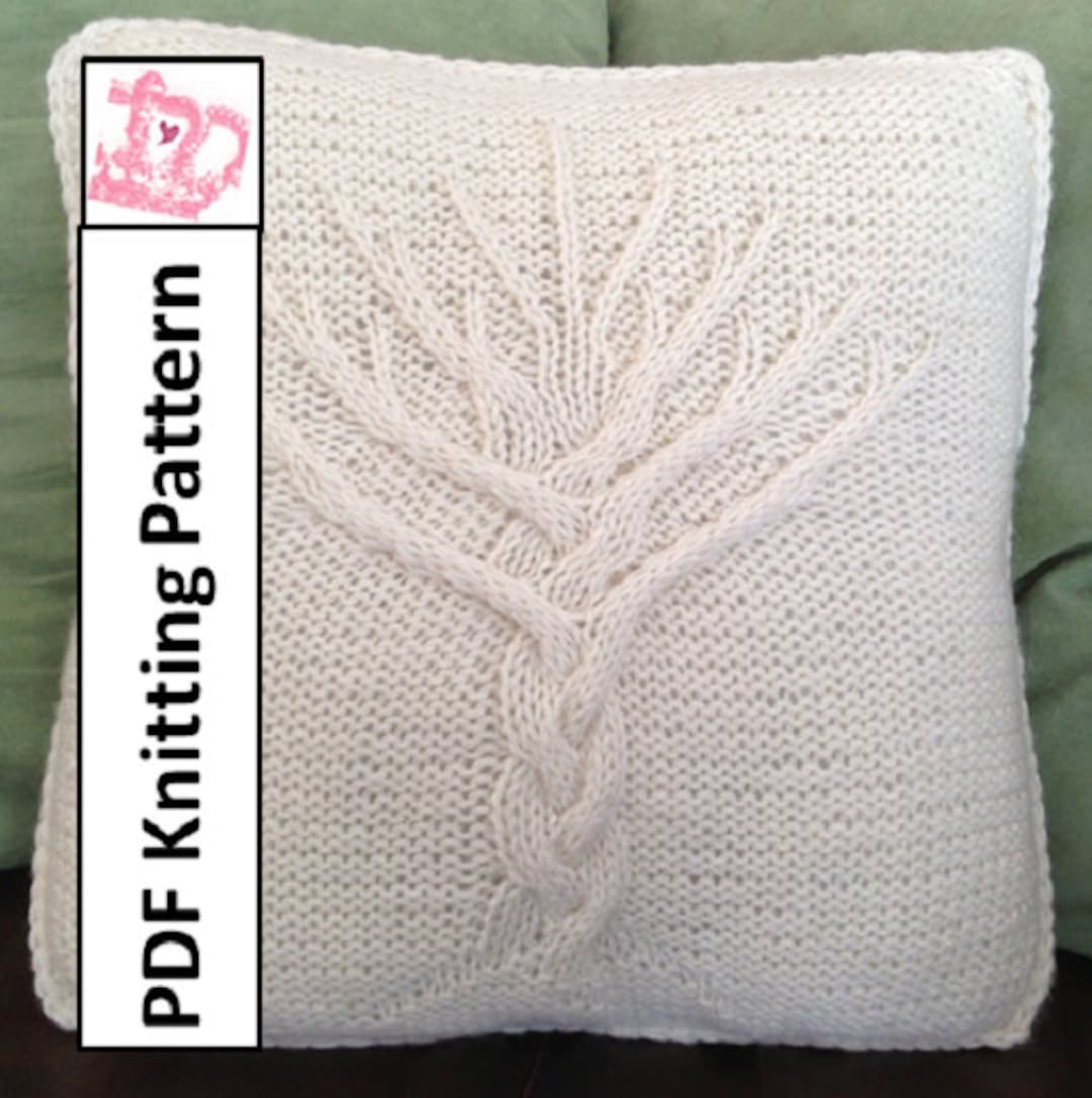 Tree of Life Knit Pattern, Tree of Life Pillow Cover Knitting Pattern