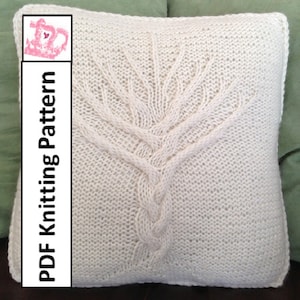 Tree of Life knit pattern, Tree of Life pillow cover knitting pattern, Tree of Life cushion cover knitting pattern, knit pattern pdf