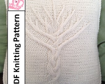 Tree of Life knit pattern, Tree of Life pillow cover knitting pattern, Tree of Life cushion cover knitting pattern, knit pattern pdf