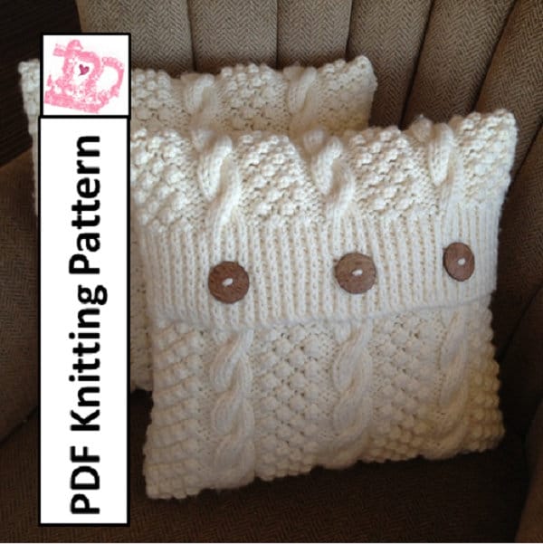Knit top pillow covers