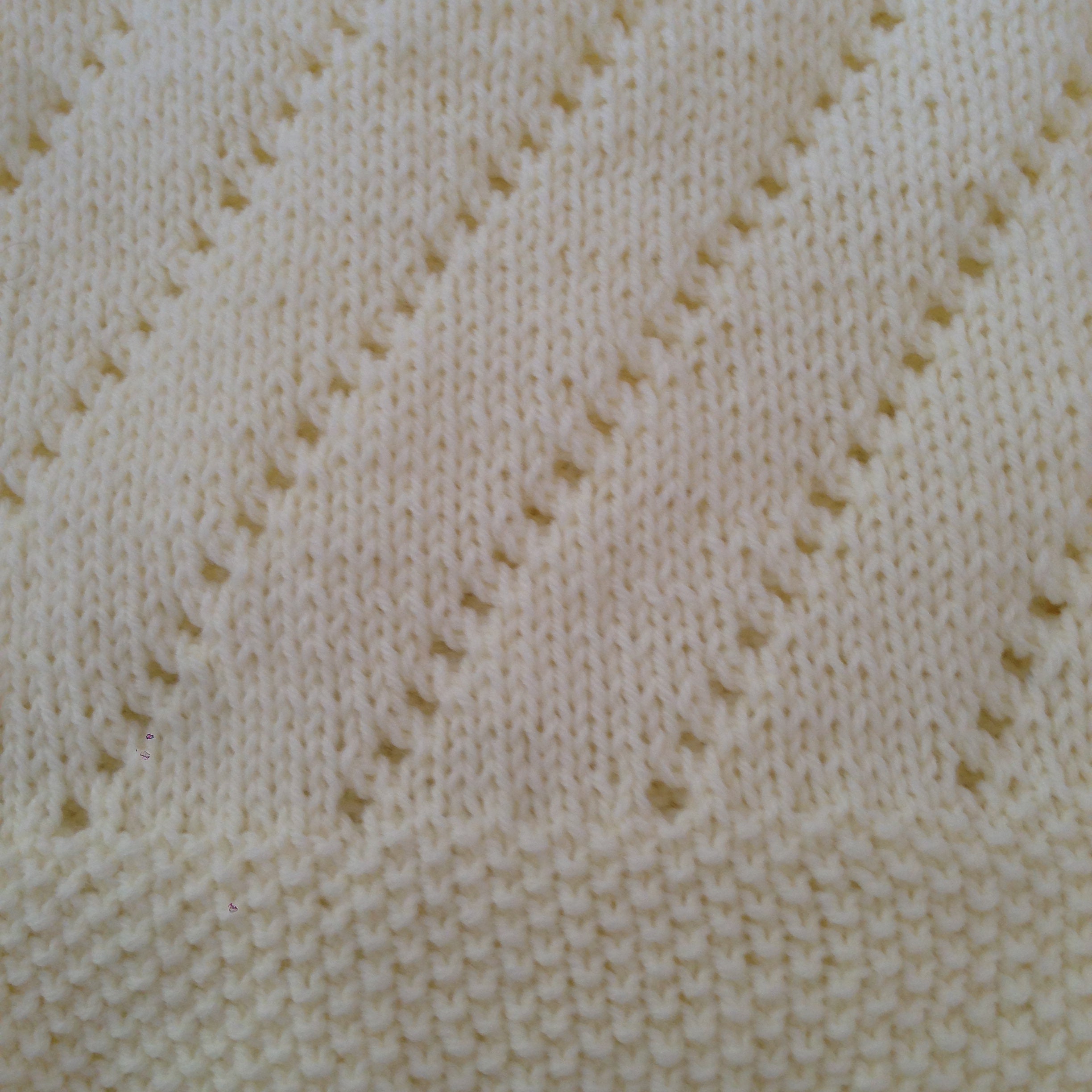 Easy Eyelet Baby Blanket Knitting Pattern (PDF) - Etsy