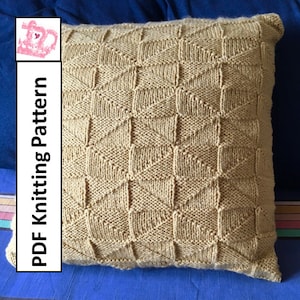 Padrão de tricô de travesseiro, padrão de tricô PDF - moinhos de vento e cata-ventos, padrão de capa de travesseiro de 18 "/45 cm