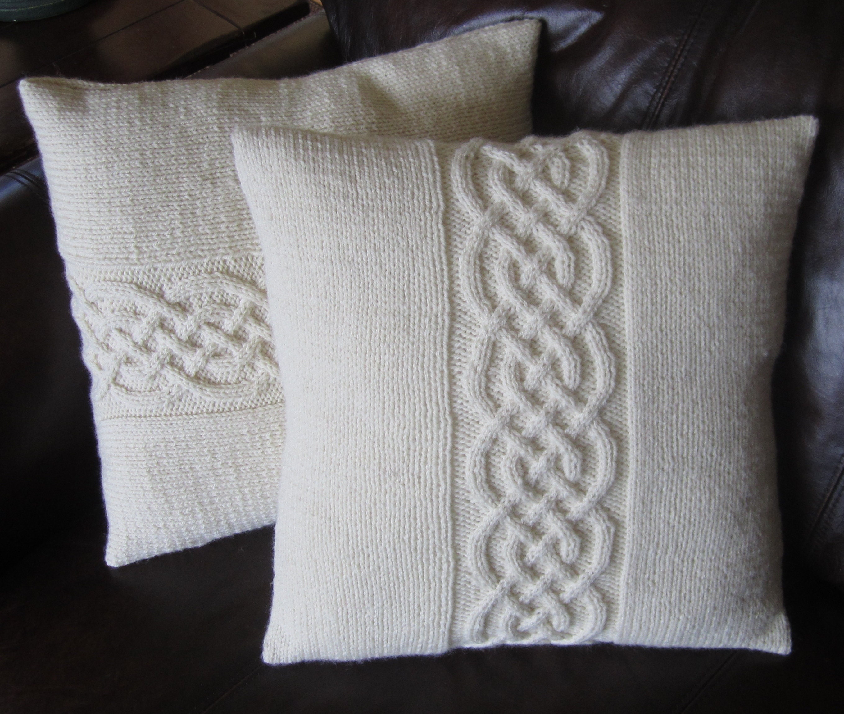 Cable Knit Pillow Cover Pattern Knit Pattern Pdf Celtic Knot Etsy UK