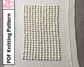 PDF KNITTING PATTERN - Bobbles Baby Blanket