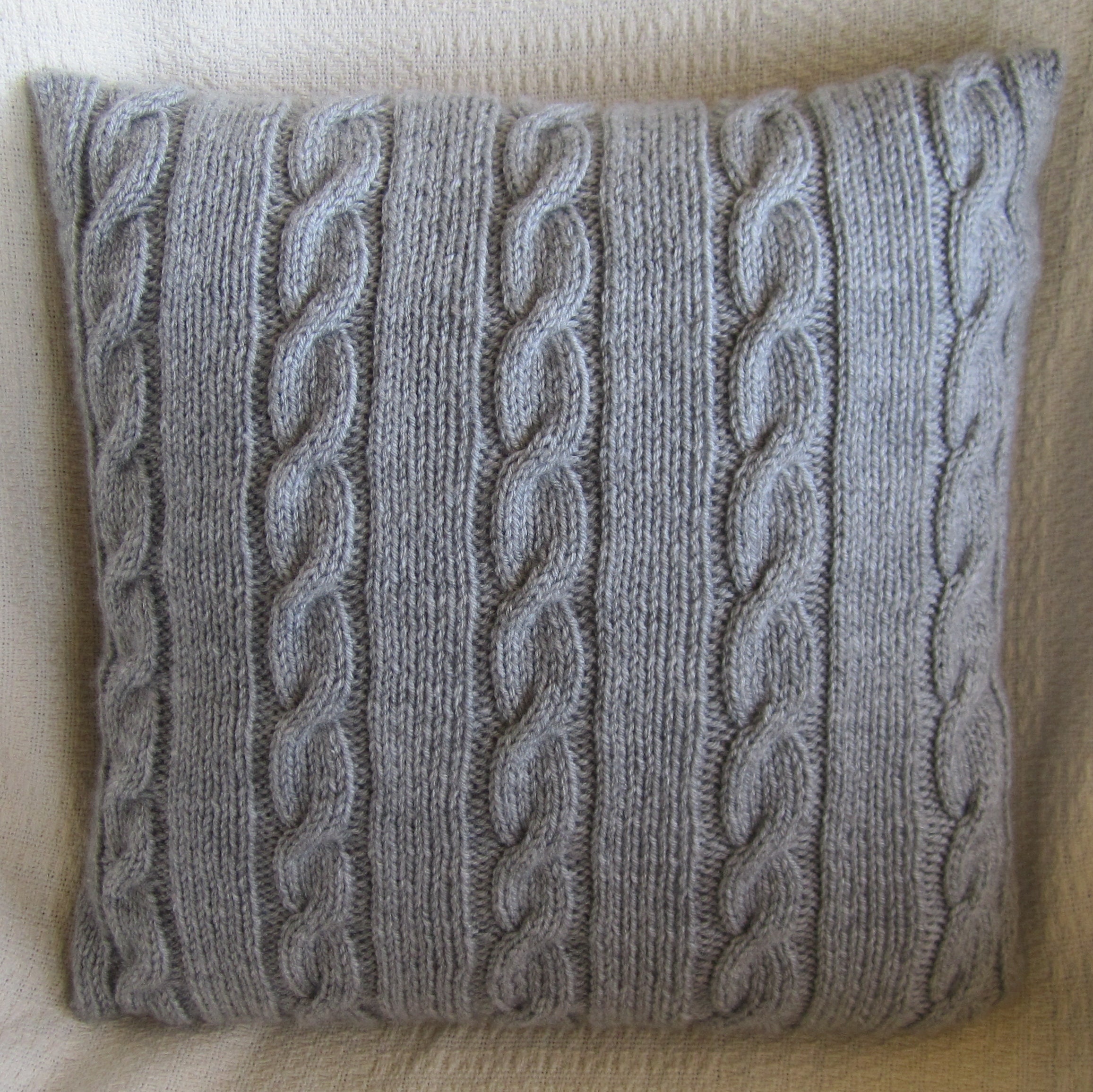 Cable Knit Pillow Cover Pattern Classic Cable 18/45cm Etsy