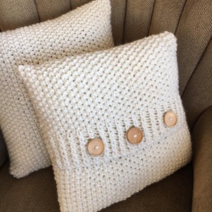 Knit pattern pdf, knit pillow cover pattern, Super Simple Seed Stitch Pillow Cover in 6 sizes PDF KNITTING PATTERN image 8