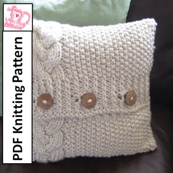 oversized cable knit pillow