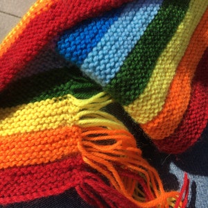 PDF KNITTING PATTERN Rainbow Scarf image 5