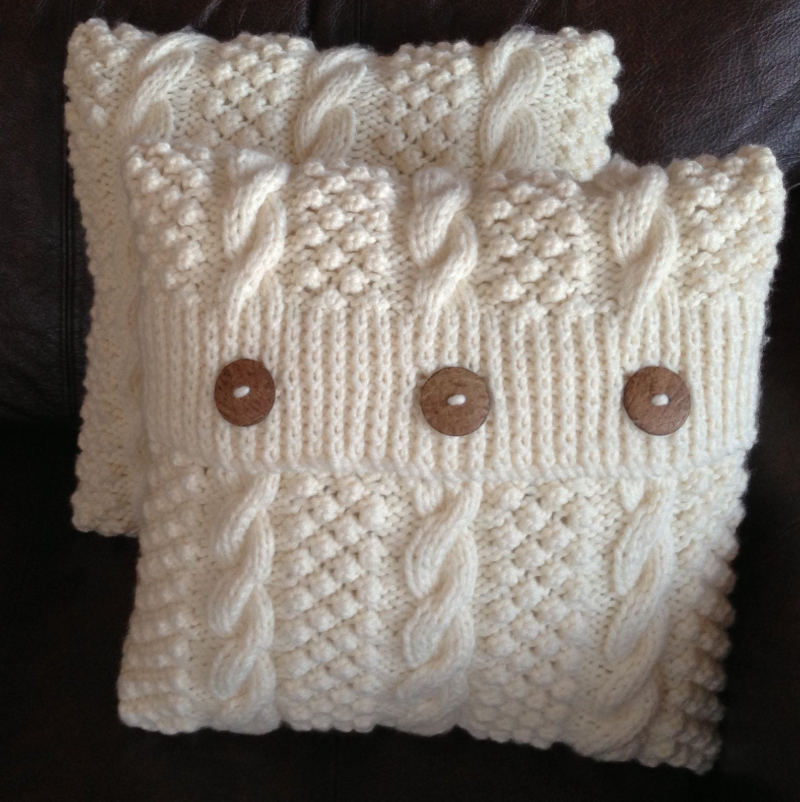 Knit Pattern Pdf Cable Knit Pillow Cover Pattern Blackberry Etsy