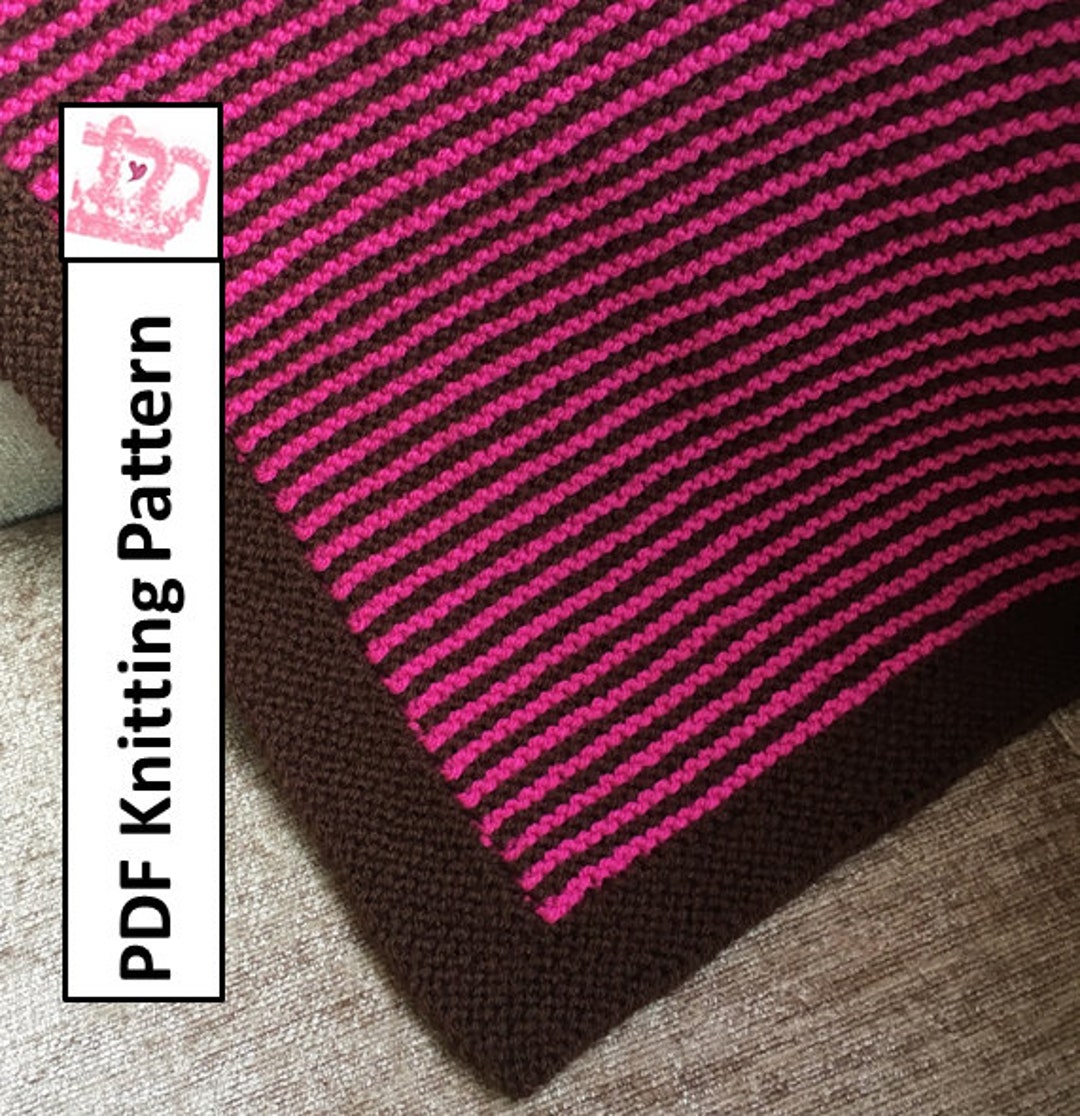 Baby Blanket Knitting Pattern, PDF Knitting Pattern - Simple Stripes ...