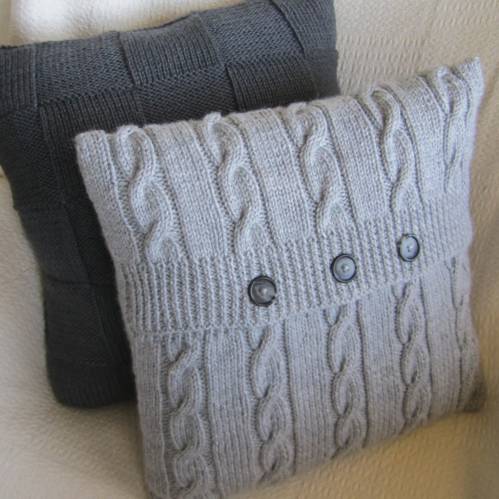 Cable Knit Pillow Cover Pattern Classic Cable 18/45cm Etsy