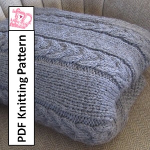 PDF KNITTING PATTERN, Blanket knitting pattern, 60&quot;x72&quot;, Double Cable throw/afghan/blanket knitting pattern