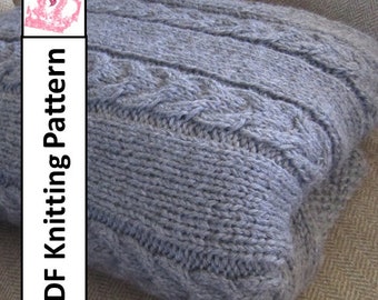 Patrón de manta de punto con doble trenza, 60x72 (Patrón en PDF)