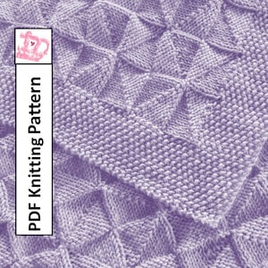Windmills Baby Blanket Knitting Pattern, Reversible Afghan (PDF Pattern)