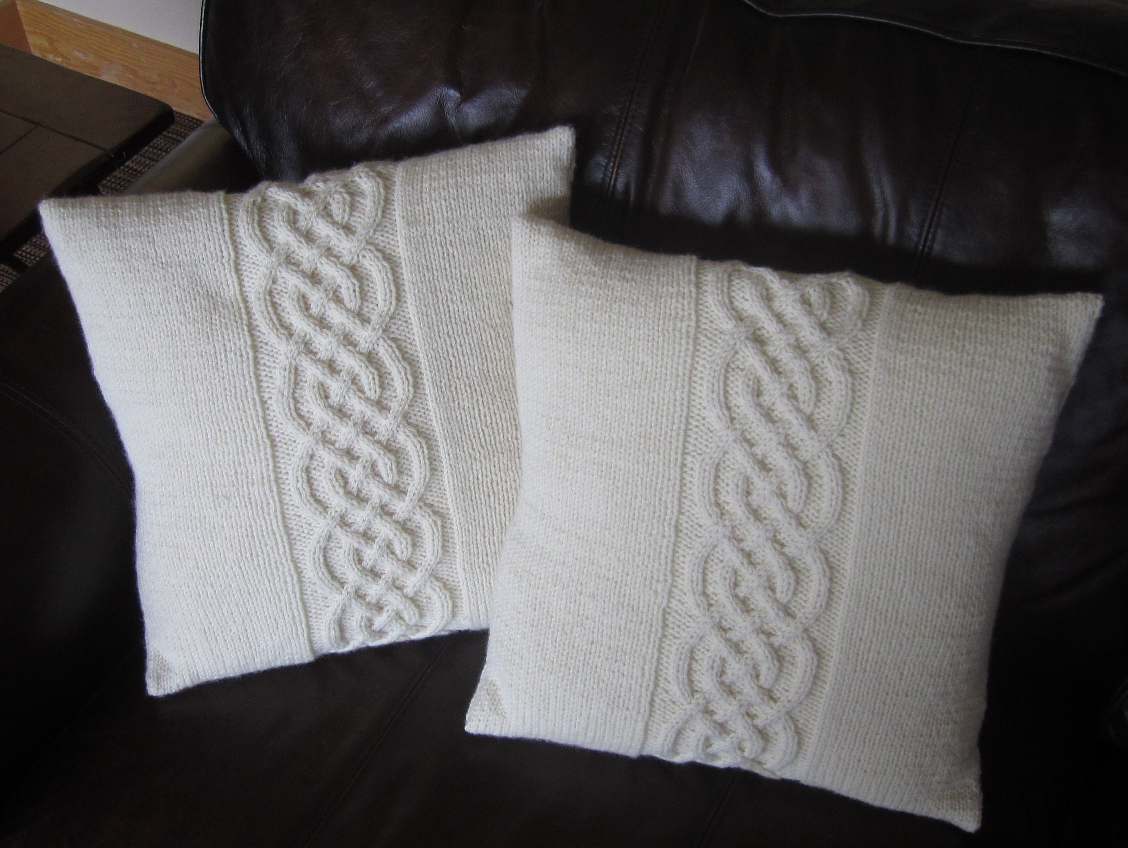 Cable Knit Pillow Cover Pattern Knit Pattern Pdf Celtic Knot Etsy UK