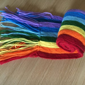 PDF KNITTING PATTERN Rainbow Scarf image 2