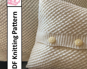 Blackberry Stitch Pillow and blanket knitting pattern bundle - 2 pdf patterns