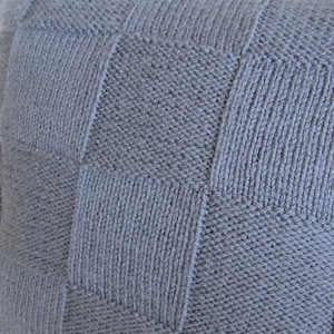 PDF KNITTING PATTERN, knit pattern pdf, knit pillow cover pattern, Simple Squares 20 x 20 pillow cover image 5