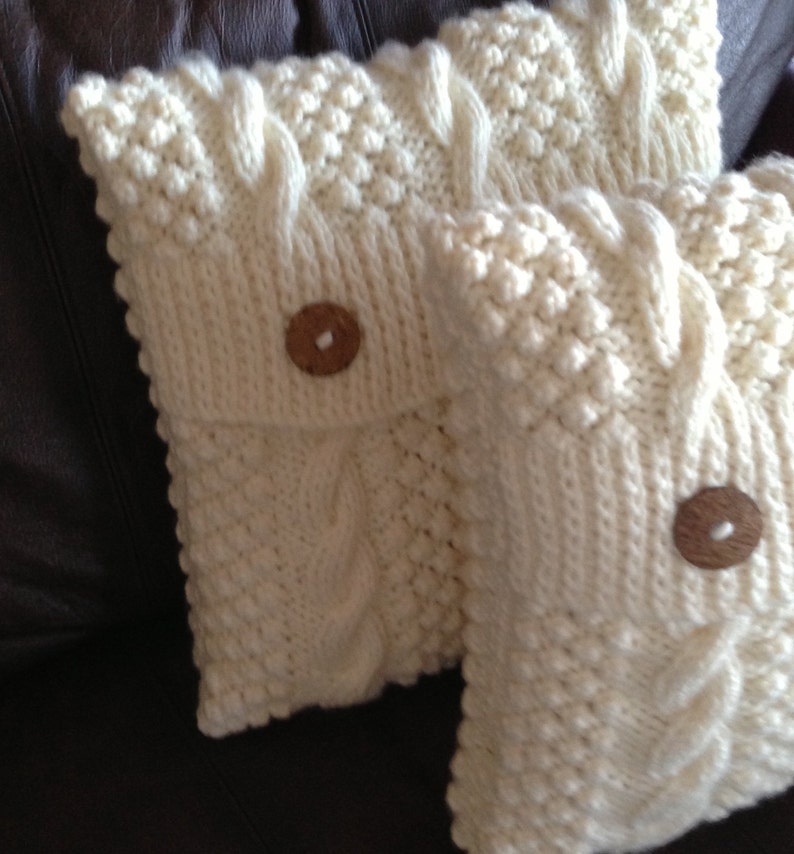 Knit Pattern Pdf Cable Knit Pillow Cover Pattern Blackberry Etsy Canada