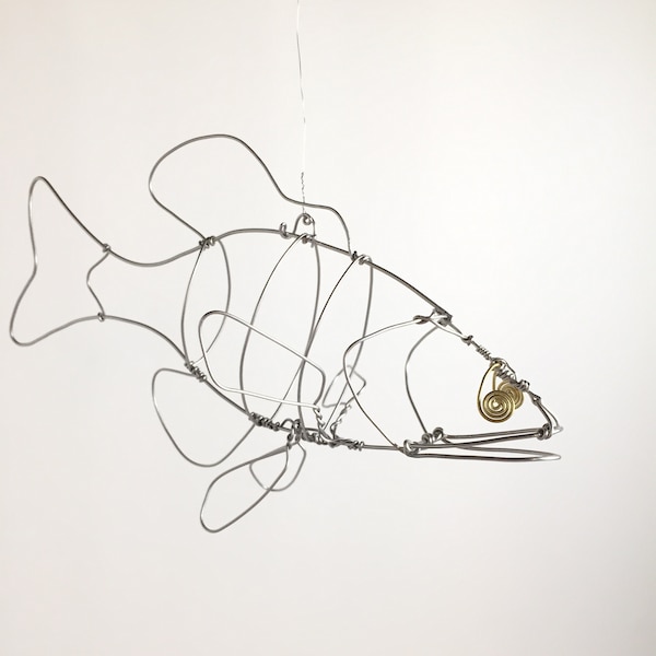 Wire Fish Sculpture Etsy