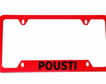 Hatchback Mafia jdm Black Metal License Plate Frame Screw Caps