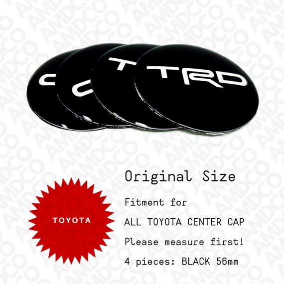 ✔️ 4x 56MM BLACK VOLKSWAGEN CENTER CAP Sticker Badge 3M High End Emblem Wheel