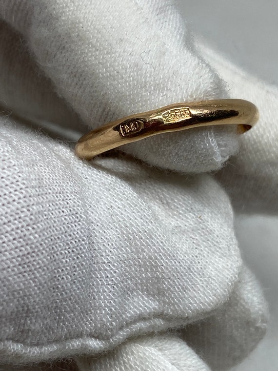 14 KT  Diamond Solid Gold Ring 583, Solid Rose Go… - image 6