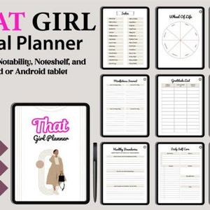 That Girl Planner Digital PDF | Daily Routine, Habit Tracker and Wellness Journal | Printable Digital Download