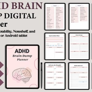 ADHD Brain Dump Planner | Brain Dump Journal, Task Organizer and Focus Tracker | Printable Digital Download for iPad