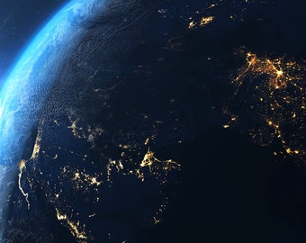 Computer Screen Saver of Spinning Planet Earth for Windows PC Computer.