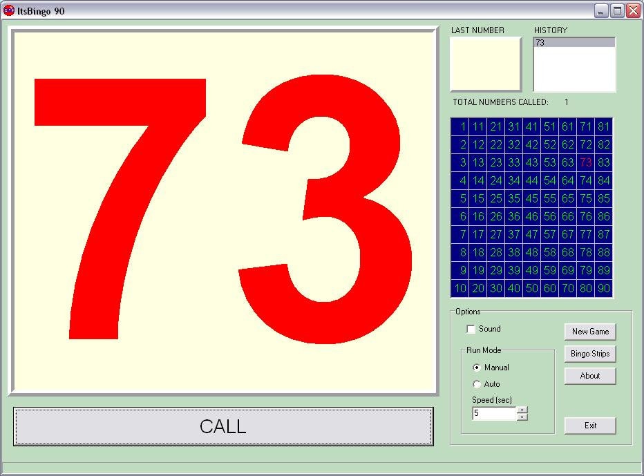 Itsbingo 75 and Itsbingo 90 Automatic Bingo Software Game Caller for PC
