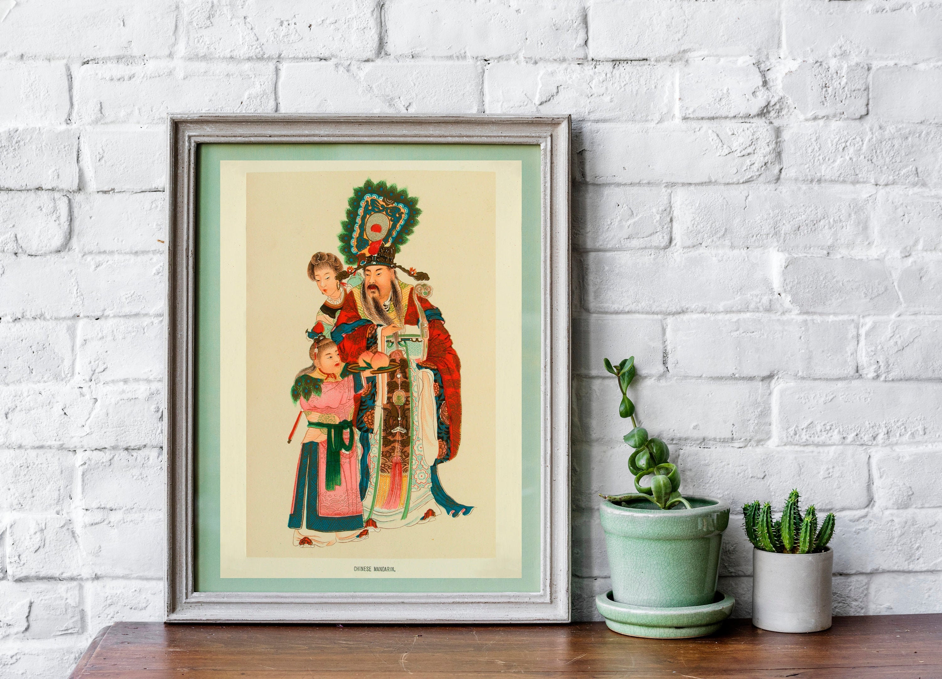 Chinese Antique Wall Art Chinese Mandarin Vintage Wall Etsy