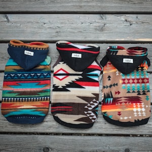 Southwestern polar fleece for dogs. Navajo style sweatshirt.Dog sweatshirt. Dogs hoodies. Dog coat.Cats coat.Dogs warm clothes.Dogs winter.