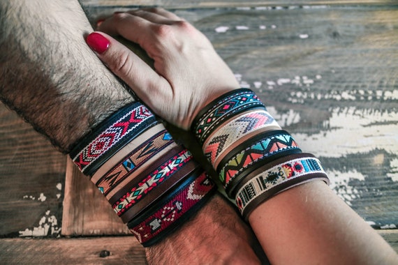 Cuff Bracelets Navajo Style. Couple Matching Set. Southwest - Etsy