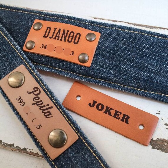 Leather dog name tag Clearance