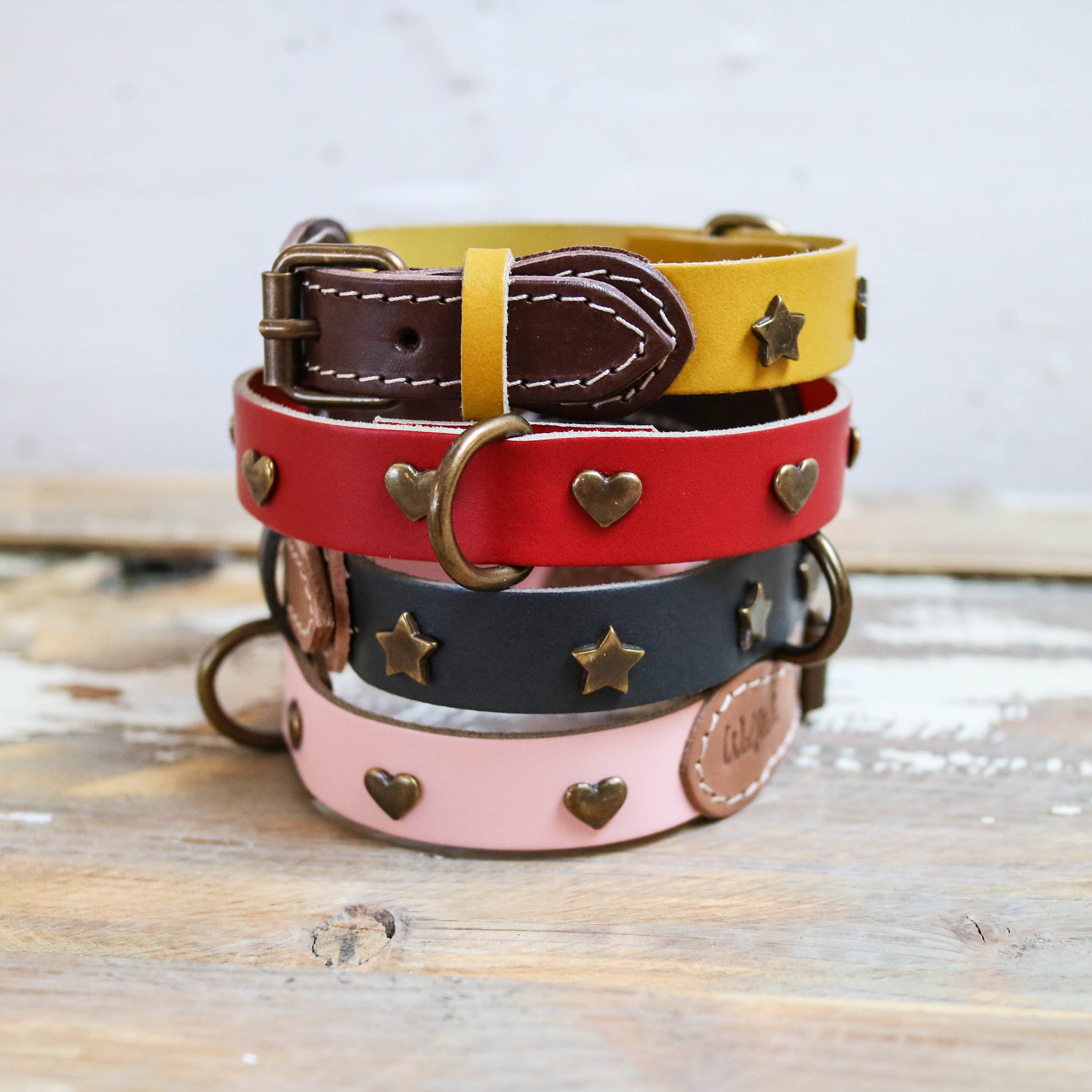 brass studded dog collar