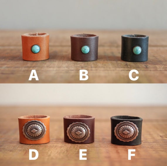 Concho bandana. Leather Slide. Sliders. Cuff. Concho turquoise stone. Bolo bandana. Leather scarf ring.