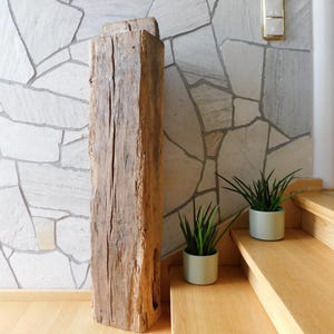 Dekosäule aus altem Eichenbalken Holzstele Holzsäule Wohndeko Wohnakzente Statuen