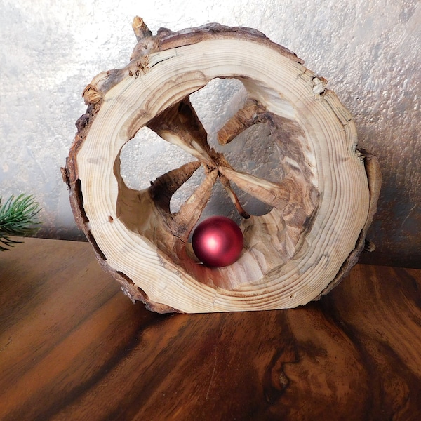 Weihnachtsdeko Adventsgesteck Baumscheibe Holzscheibe Weihnachtsdekoration Dekoration Tischdeko Dekoartikel Geschenk Geschenkartikel