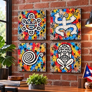 太鼓/タイコ　壁掛けオブジェ　TAOS 作者サイン有り　ネイティブ　インディアン Taino Wood Wall Art - Etsy