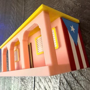 Portapenne La Casita / Decorazione da scrivania Puerto Rico, organizer stampato in 3D immagine 6
